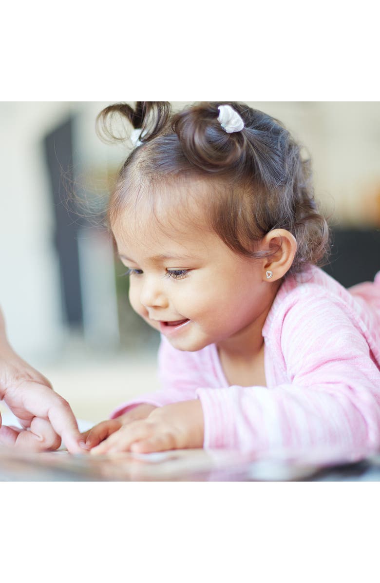 In Season Jewelry 14k Open Heart Diamond Earrings, Alternate, color, 