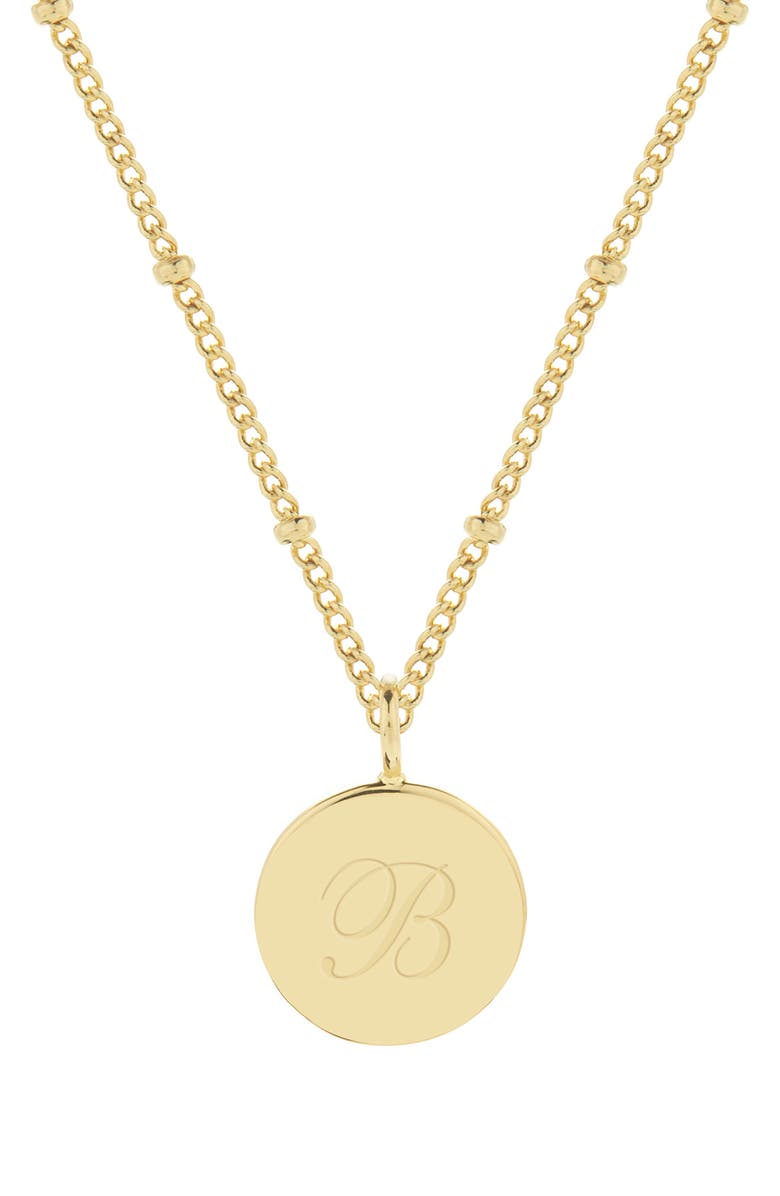 Brook and York Lizzie Initial Pendant Necklace, Main, color, Gold B