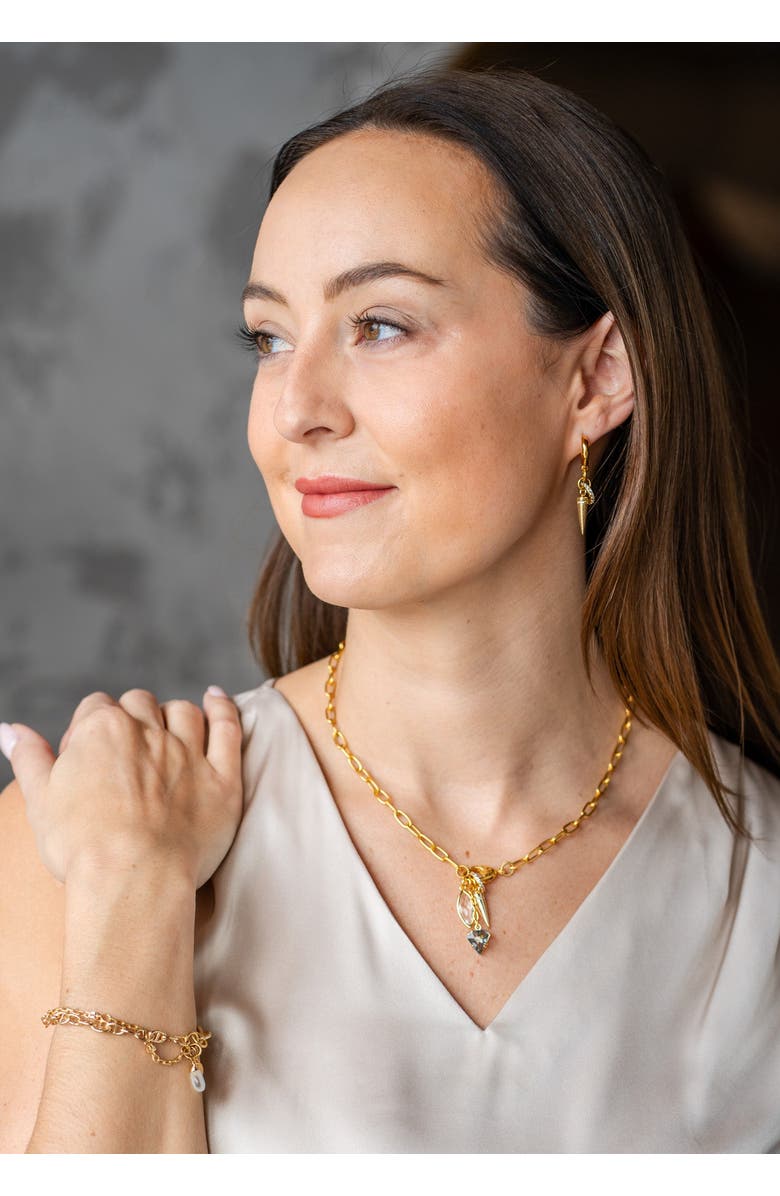 Loni Paul Jewelry Marquise & Spike Drop Necklace, Alternate, color,