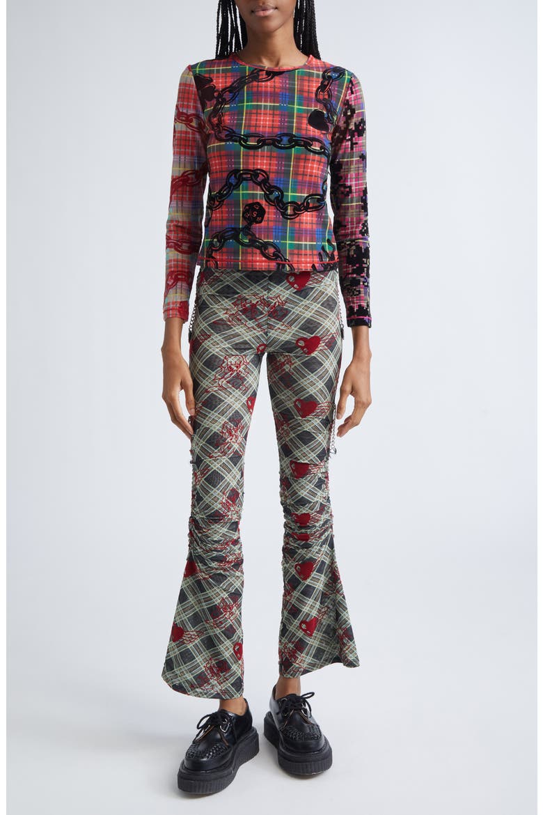 Chopova Lowena Lady Chain Flocked Mesh Top (Women) | Nordstrom