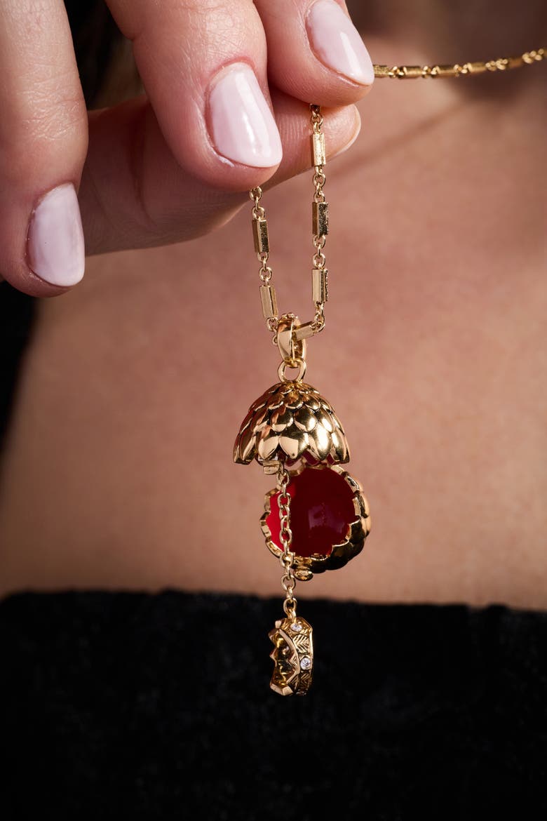 House of the Dragon Dragon Egg Locket Pendant, Alternate, color, Gold