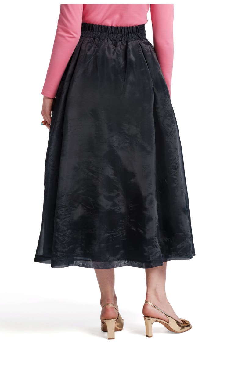 Frances Valentine Shea Maxi Skirt Organza Flower Poly Organza, Alternate, color, Navy/Multi