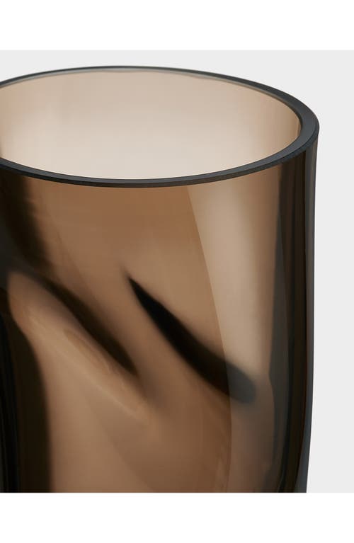 Orrefors Squeeze Small Vase In Brown