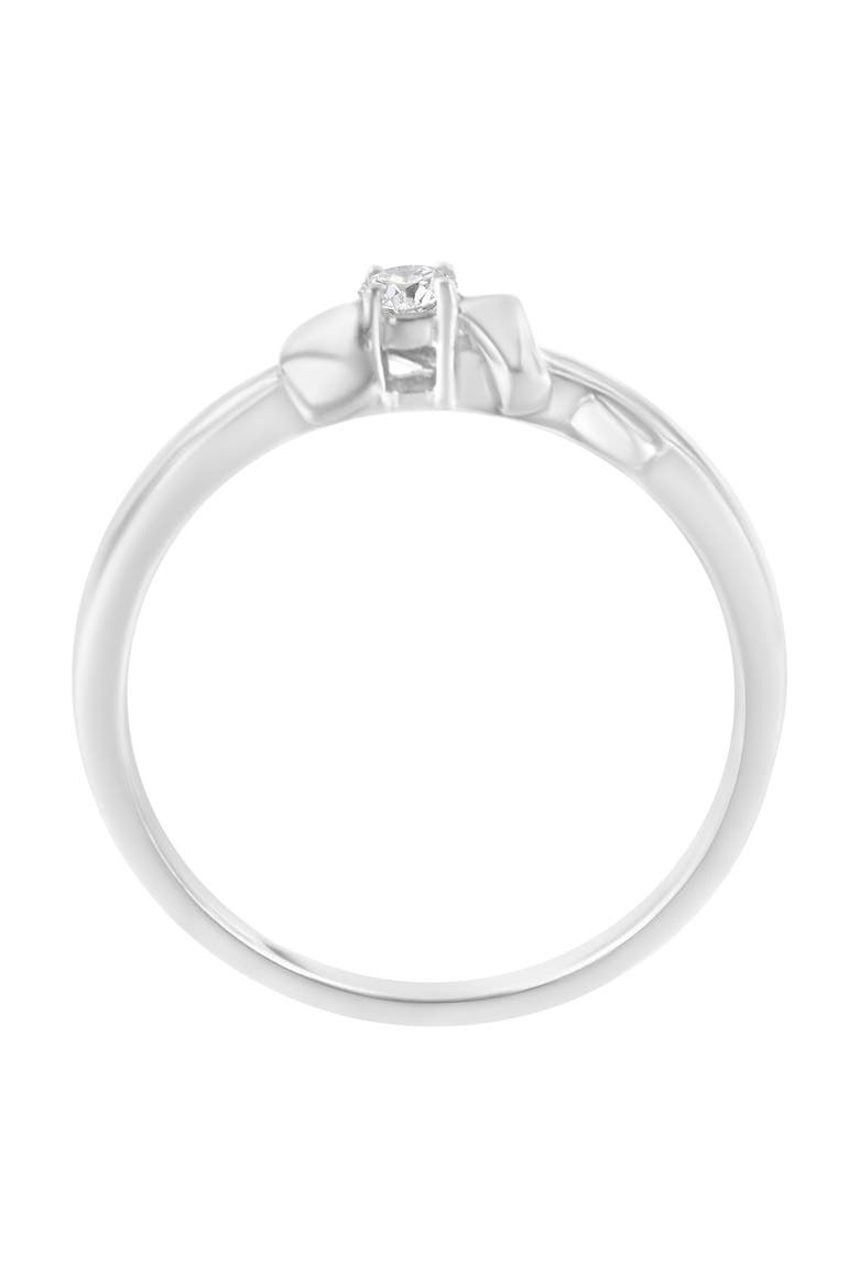 10K White Gold 1/10 Cttw Diamond Spiral Twist Promise Ring, Alternate, color, White Gold