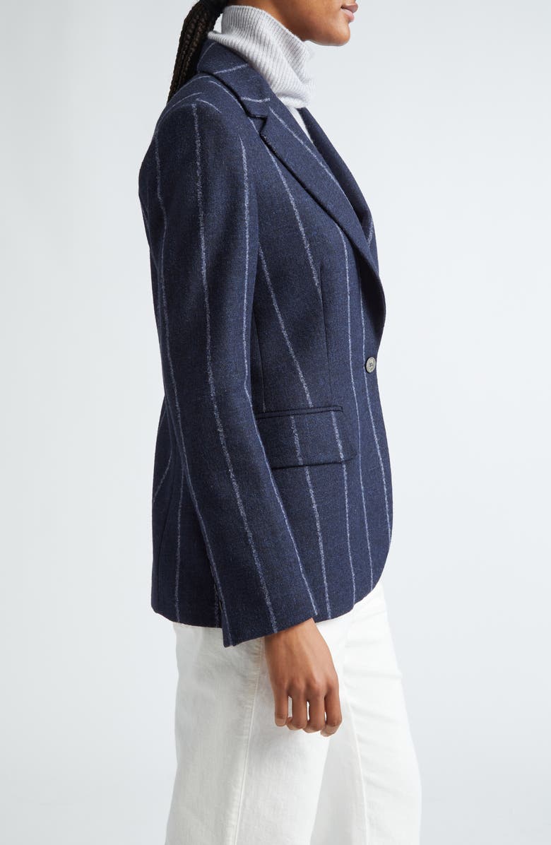 Eleventy Pinstripe Alpaca & Linen Blend Blazer, Alternate, color,