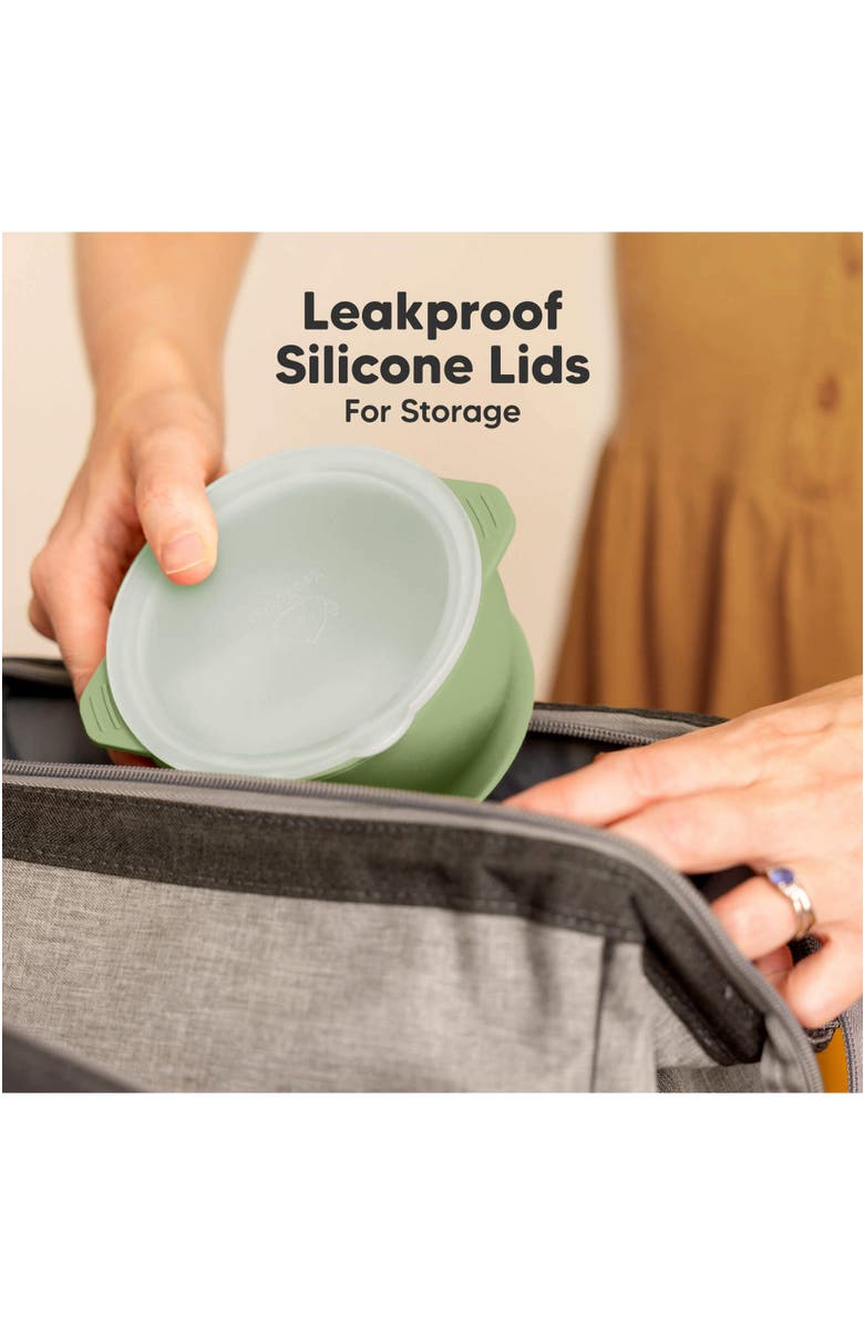 KeaBabies 2-Pack Silicone Suction Bowls, Alternate, color, Desert