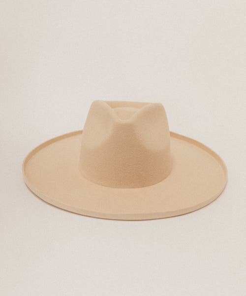 Two Roads Hat Co. Five Points Wide Brim Fedora Hat In Buckskin