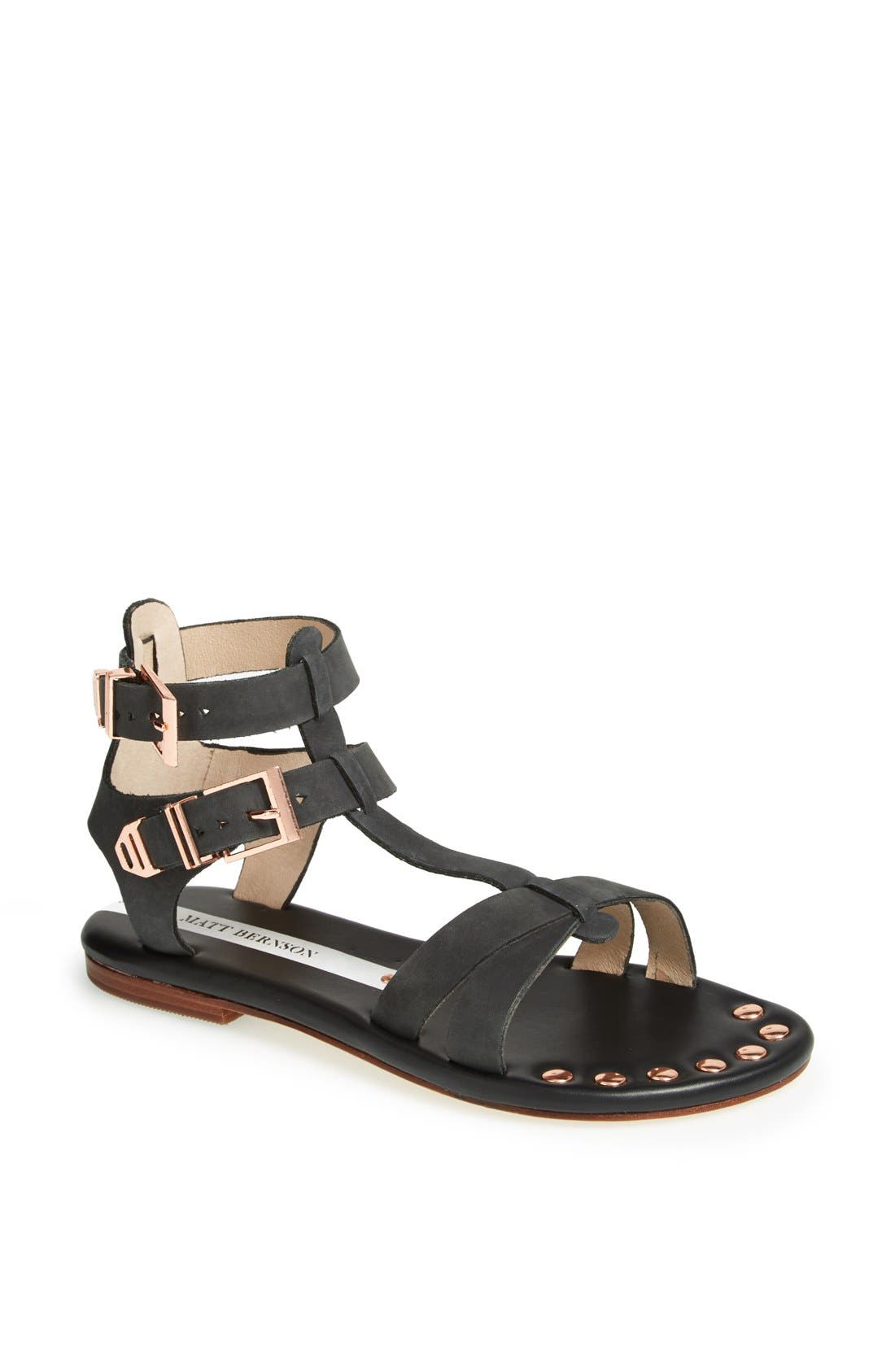 Matt Bernson 'KM' Gladiator Sandal, Main, color, 