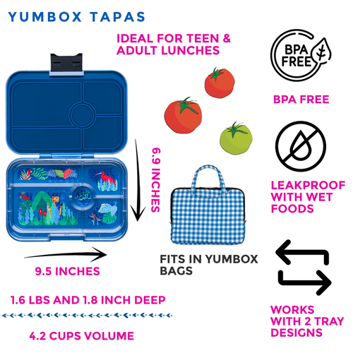 Yumbox Tapas Bento-style Leakproof Lunch Box 5 Compartments