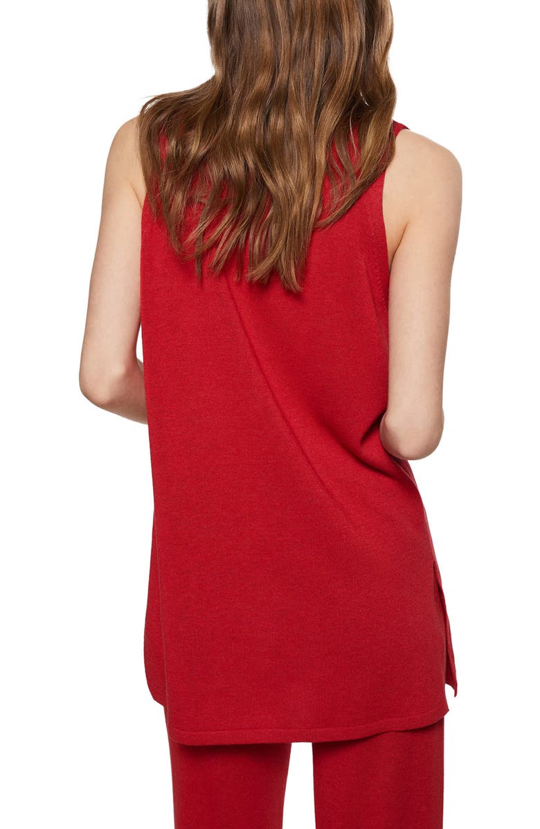 MANGO Oversize Button Front Sweater Vest, Alternate, color,