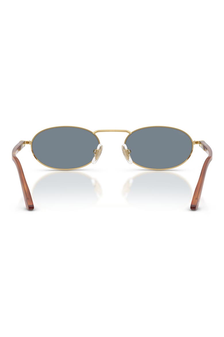 55mm Rectangular Sunglasses, Alternate, color, GOLD / BLUE