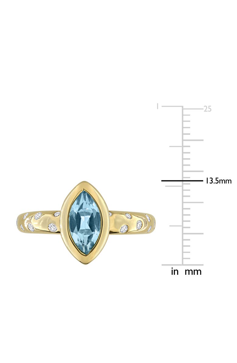 Julianna B. Blue Topaz & Diamond Ring 10k, Alternate, color, Topaz