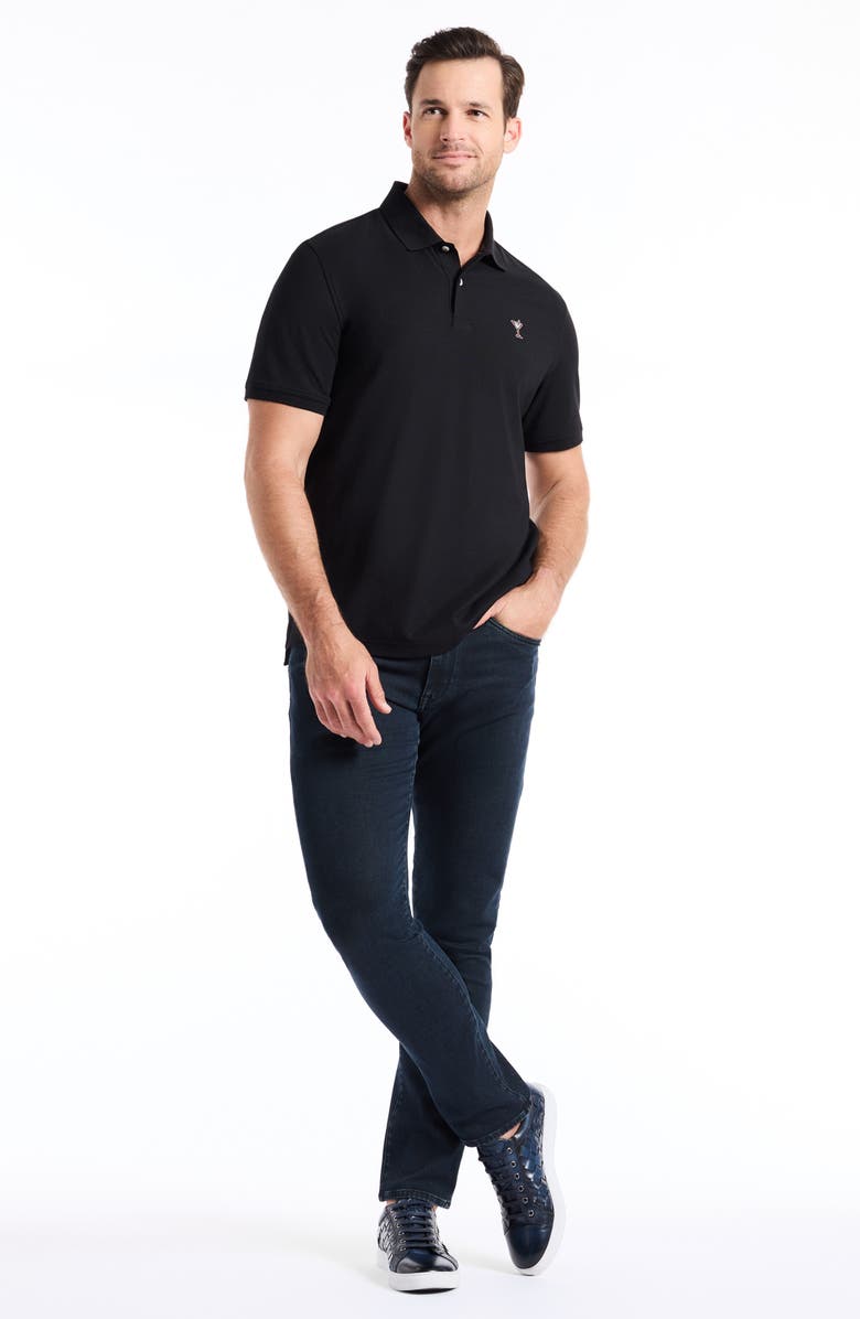 Robert Graham Belvar Knit Polo, Alternate, color, Black