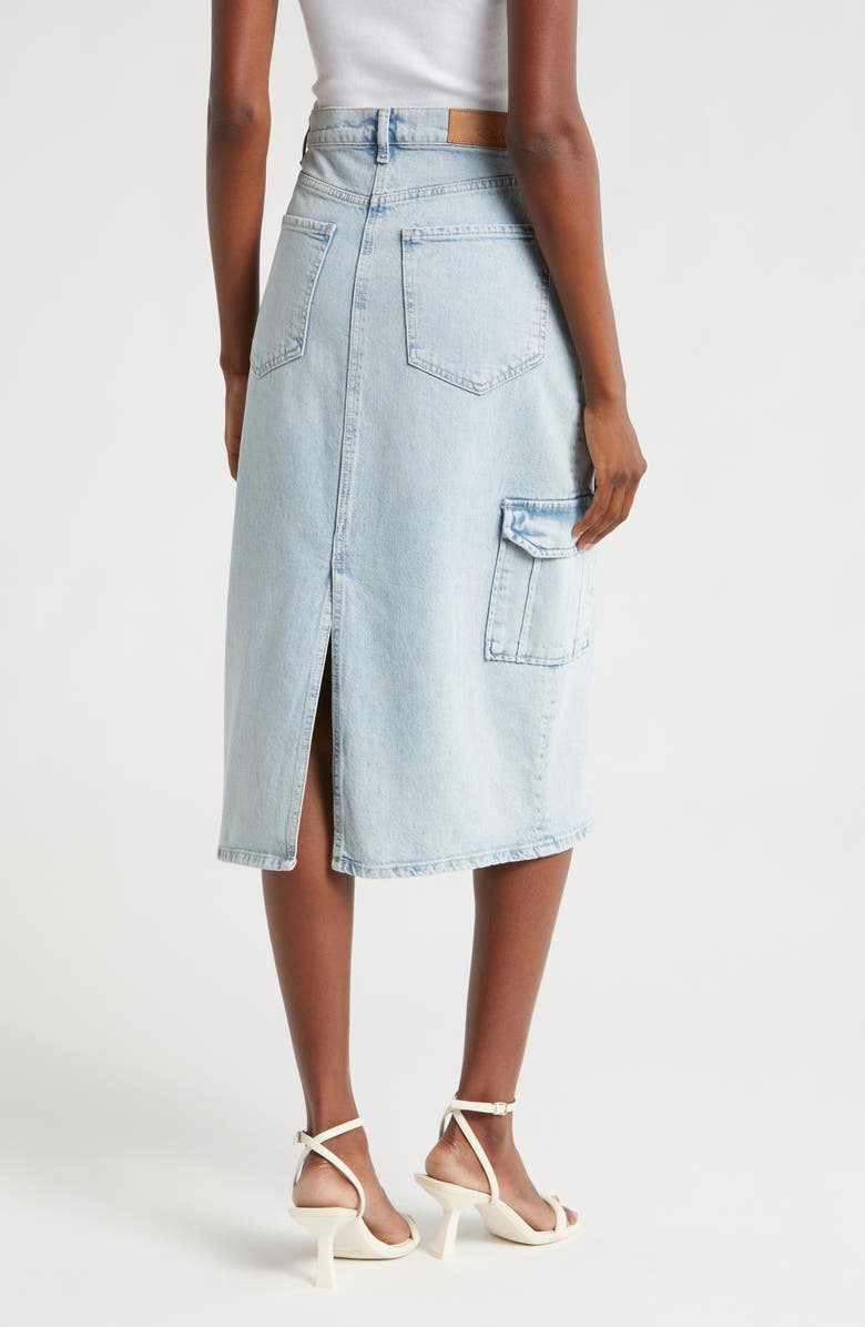 Rails Highland Cargo Denim Midi Skirt, Alternate, color, Riviera