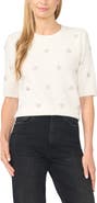 CeCe Jewel Elbow Sleeve Sweater