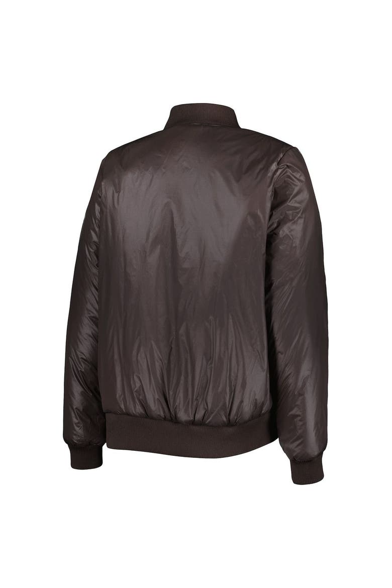 Women's G-III 4Her by Carl Banks Oatmeal/Brown Cleveland Browns Switchback Reversible Full-Zip Jacket, Alternate, color, Oatmeal