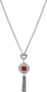 SAMUEL B. Sterling Silver & Semiprecious Stone Tassel Necklace
