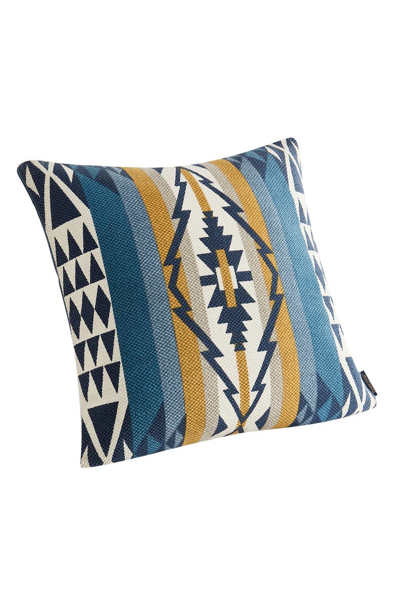 Pendleton Trapper Peak Square Accent Pillow, Alternate, color, Blue