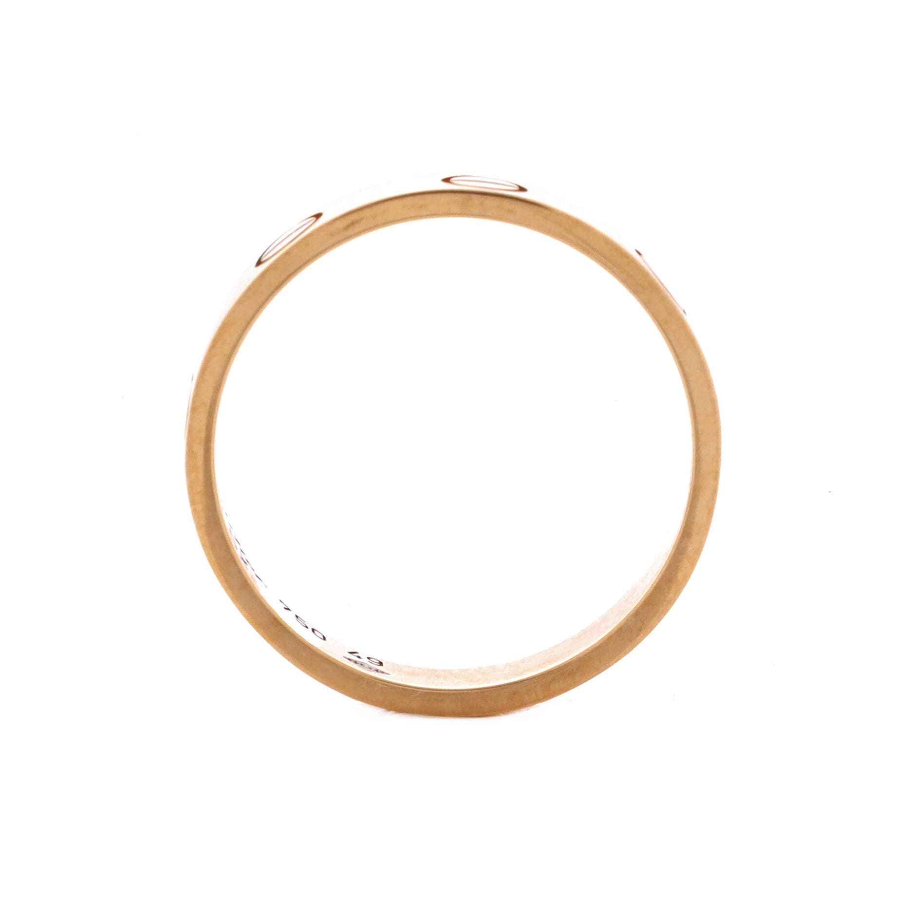 Love Wedding Band Ring 18K Rose Gold, Alternate, color, Metallic Gold