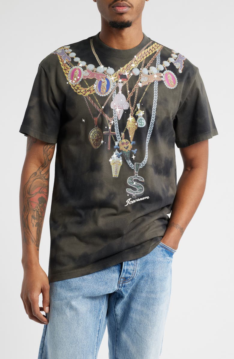 ICECREAM World Tour Splash Dye Graphic T-Shirt, Main, color, 