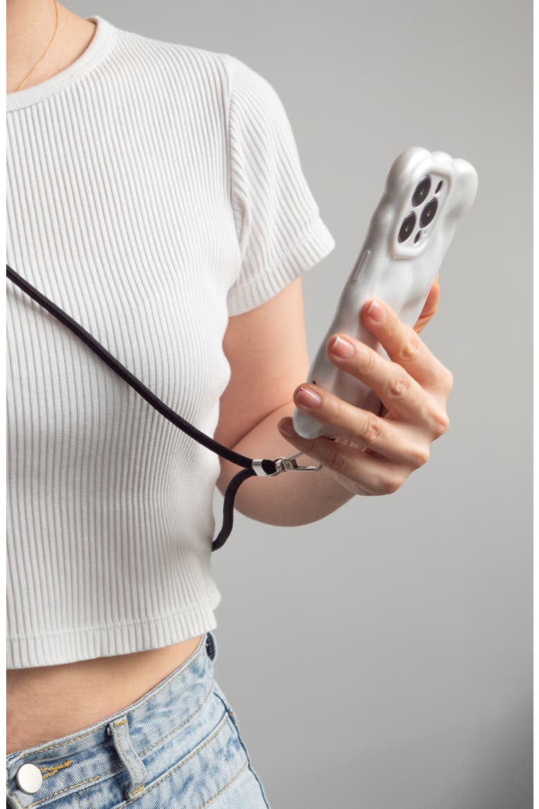 Adjustable Crossbody Phone Lanyard, Alternate, color, BLACK
