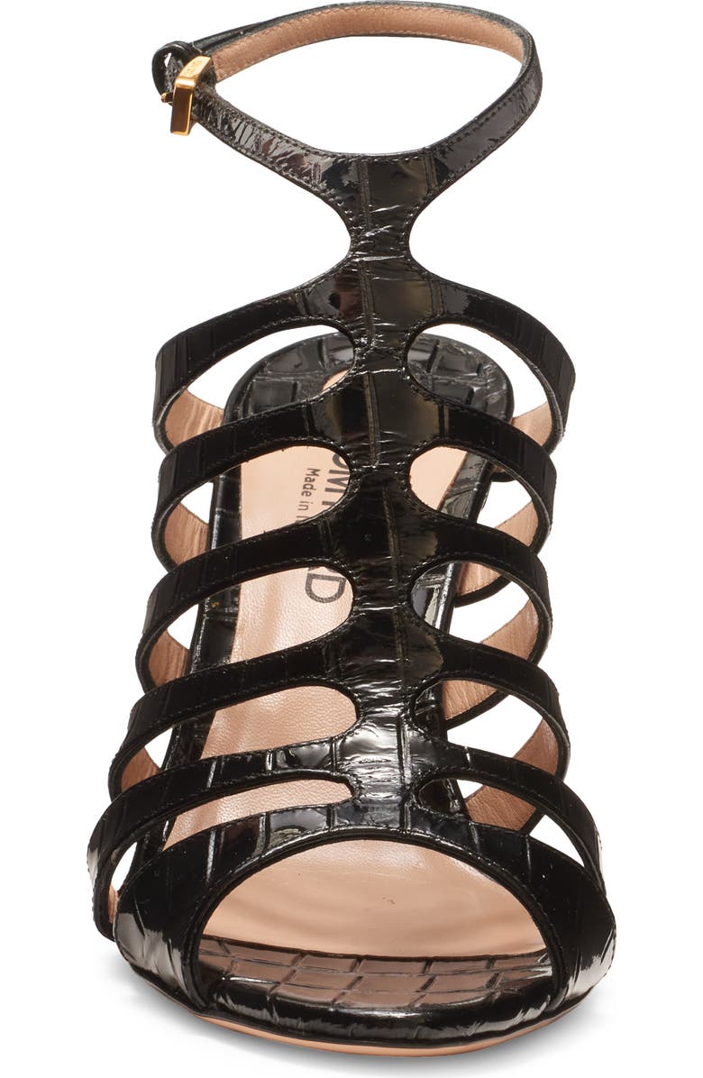 TOM FORD Cage Croc Embossed Ankle Strap Stiletto Sandal, Alternate, color,