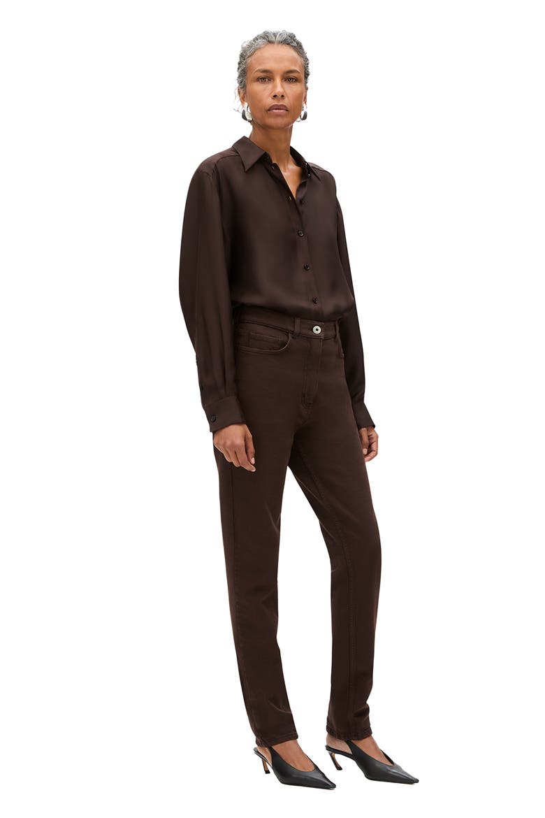 Slim Denim Pant, Alternate, color, Dark Chocolate