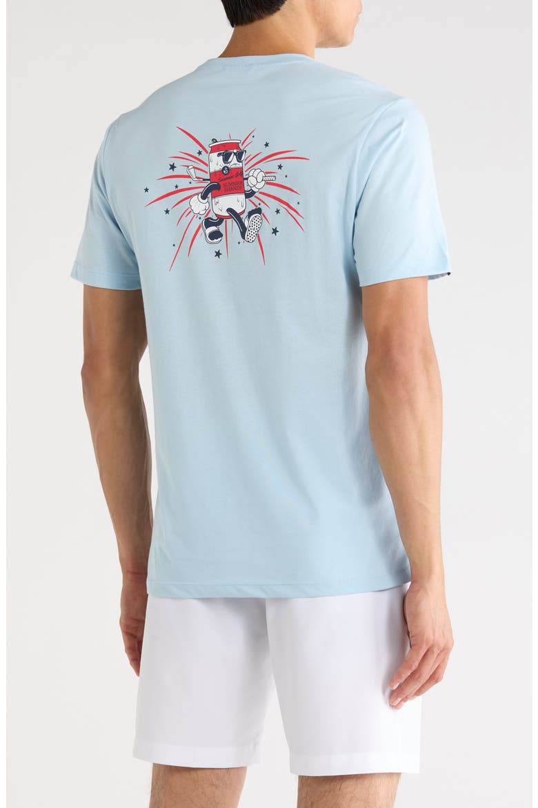 Fireworks Graphic T-Shirt, Alternate, color, SKY
