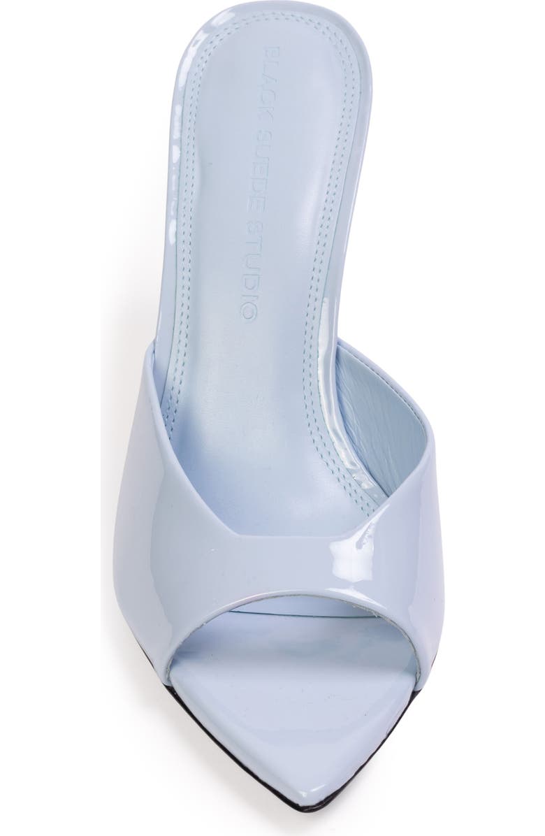 BLACK SUEDE STUDIO Brea 80 Mule, Alternate, color, Sky Blue Patent Leather