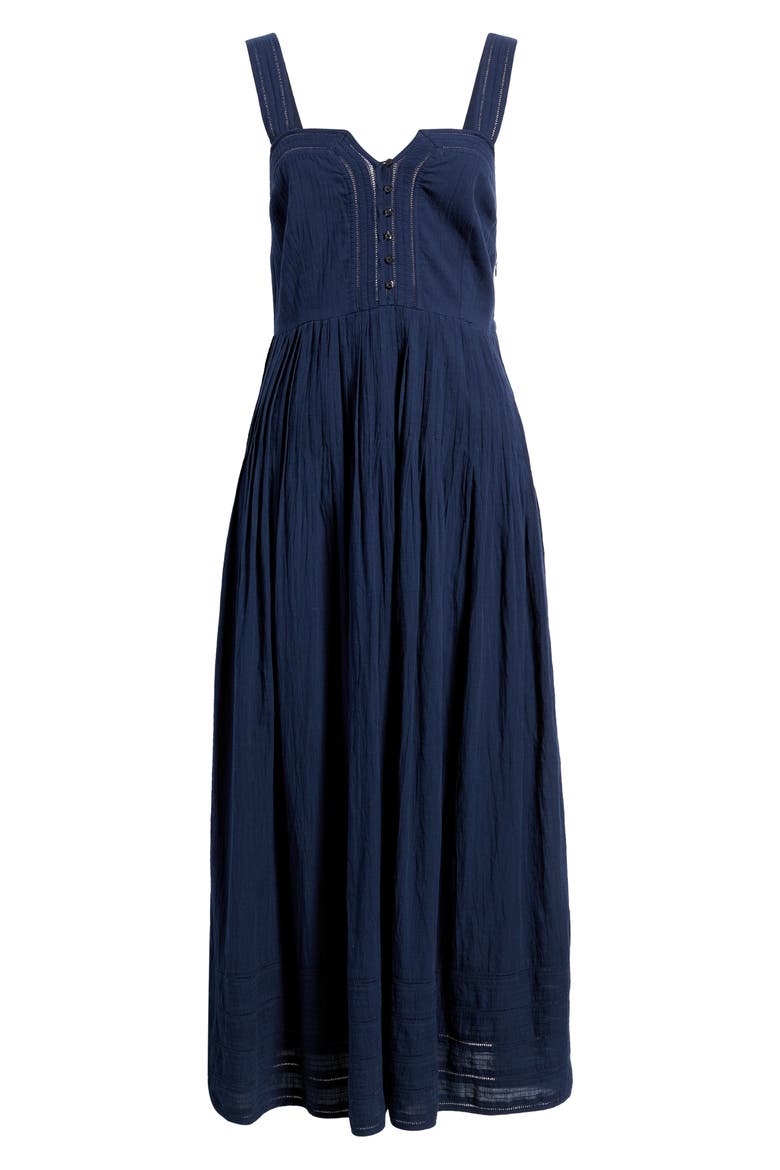 The Daybreak Cotton Midi Dress, Alternate, color, NAVY