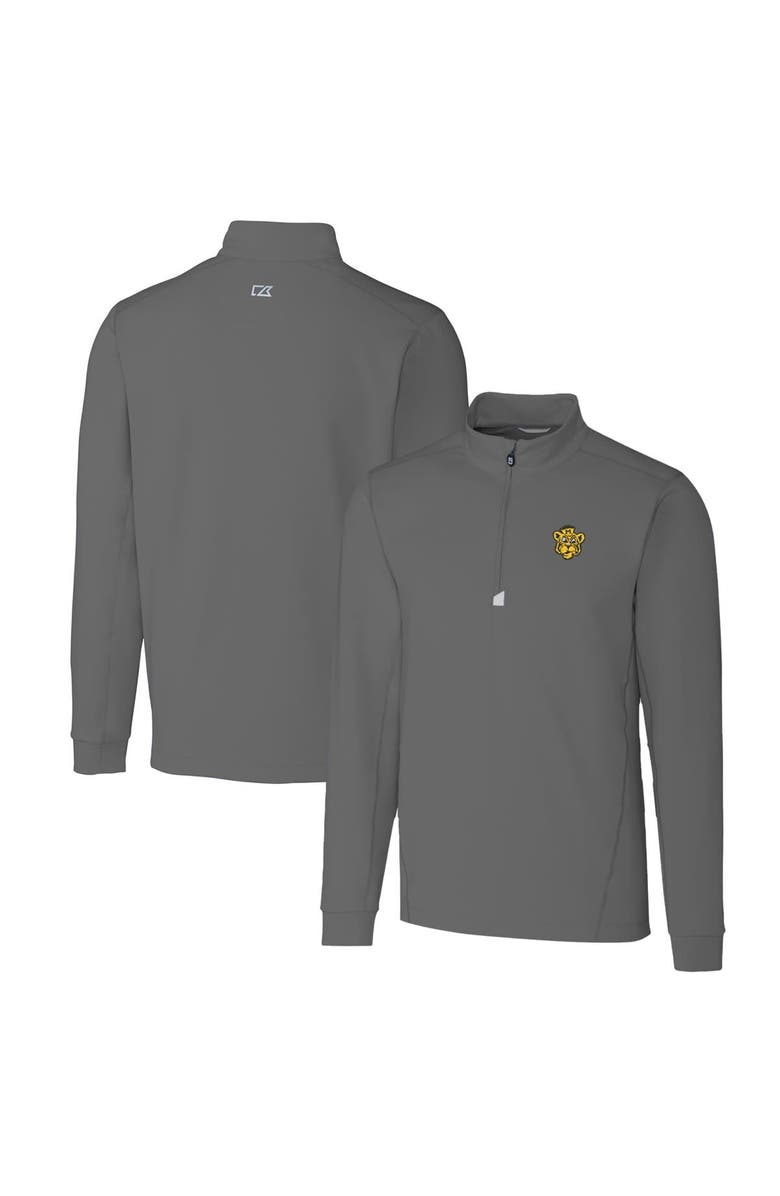 Cutter & Buck Men's Cutter & Buck Steel Missouri Tigers Traverse Stretch Quarter Zip-Pullover Top, Main, color, Steel