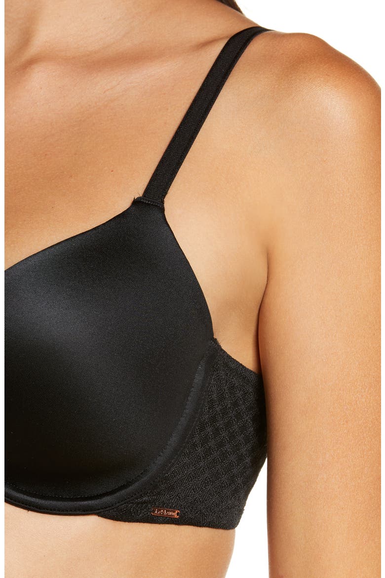 Modern Minimizer Contour Underwire Bra, Alternate, color, BLACK