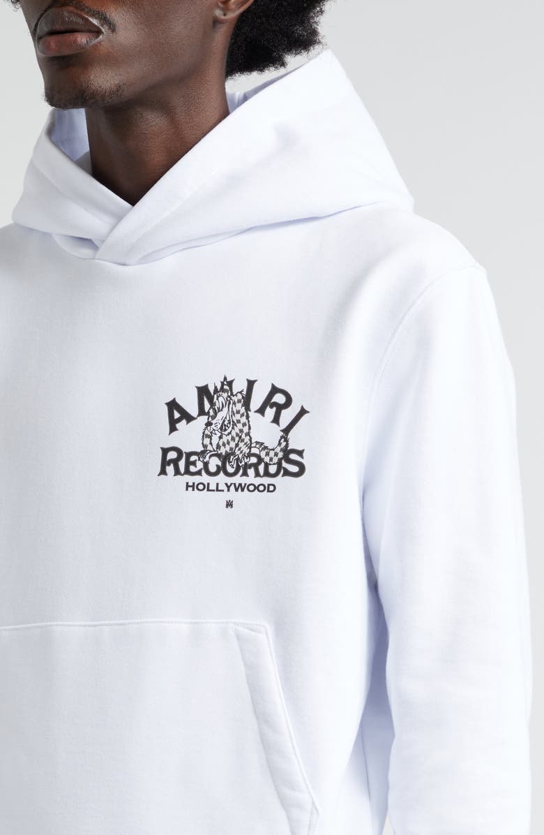 AMIRI Wolf Records Cotton Graphic Hoodie, Alternate, color, 
