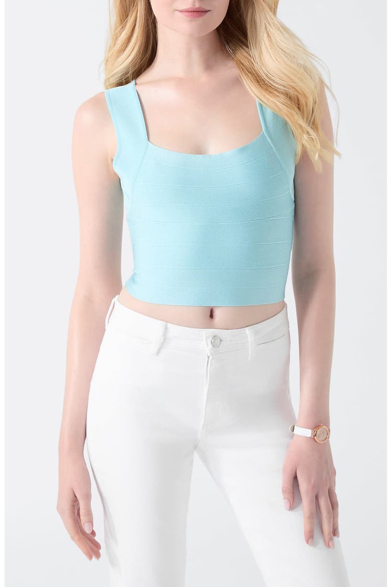 Karmen Mirage Sleeveless Crop Top, Main, color, NAVY