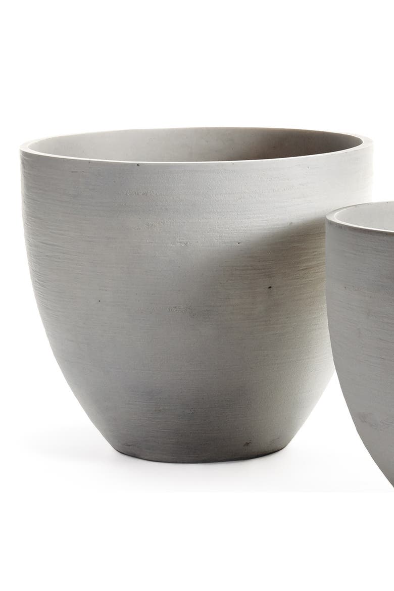 Fibrestone Malibu Tapered Pots, Set of 2, Alternate, color, White
