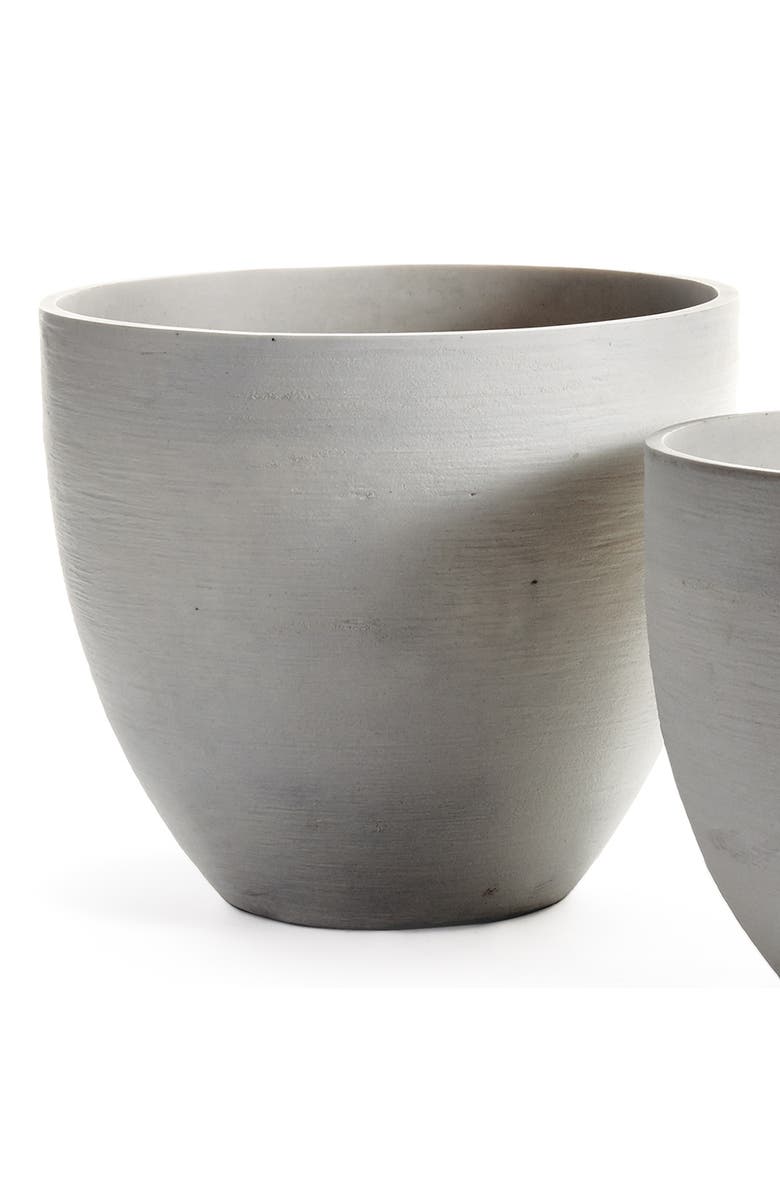 Napa Home & Garden Fibrestone Malibu Tapered Pots, Set of 2, Alternate, color, White