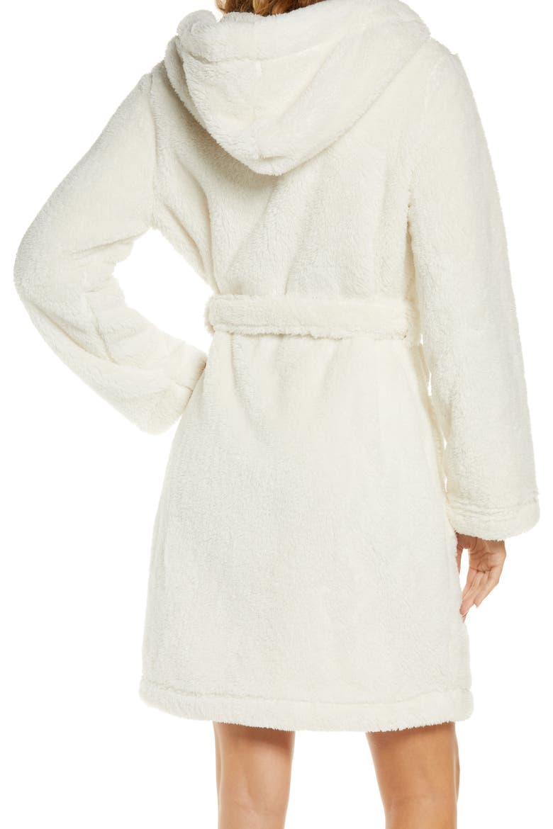 Aarti Faux Shearling Hooded Robe, Alternate, color, CRM