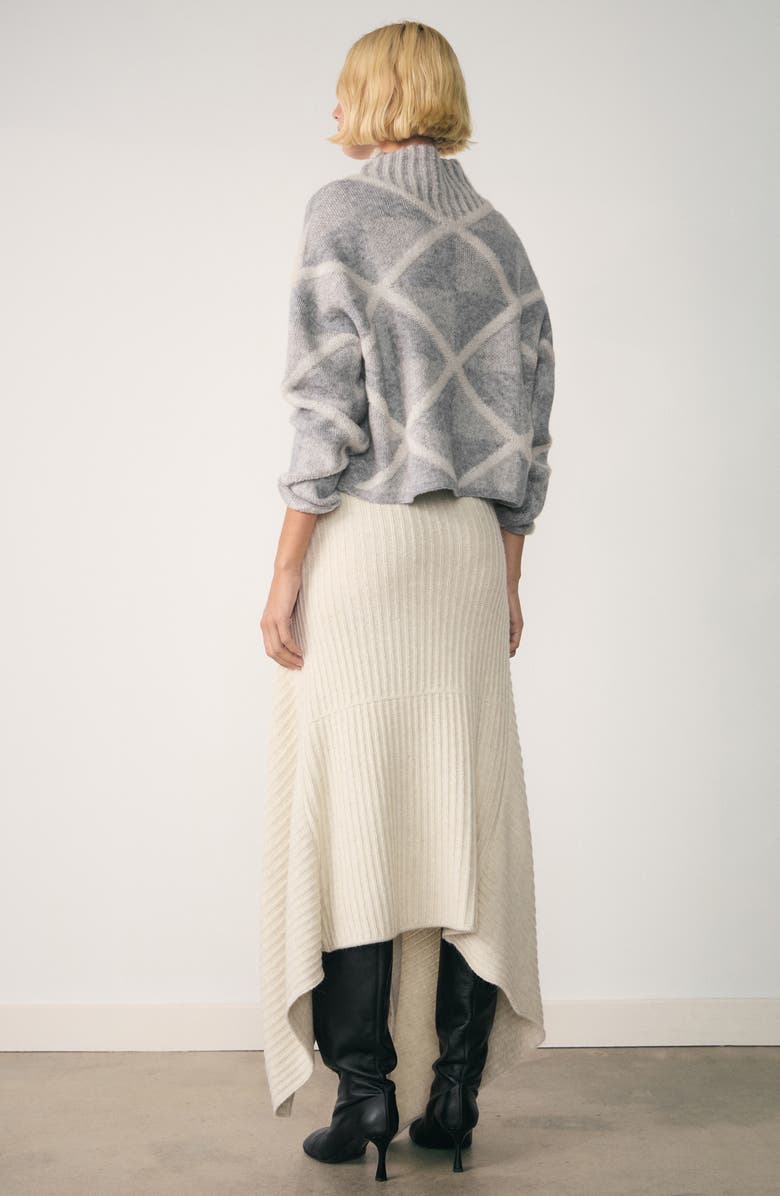 MANGO Rhombus Turtleneck Sweater, Alternate, color, 