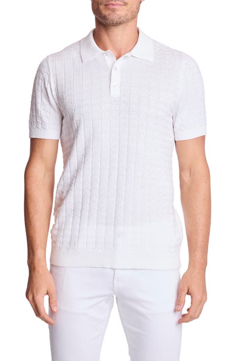 Zigzag Knit Polo