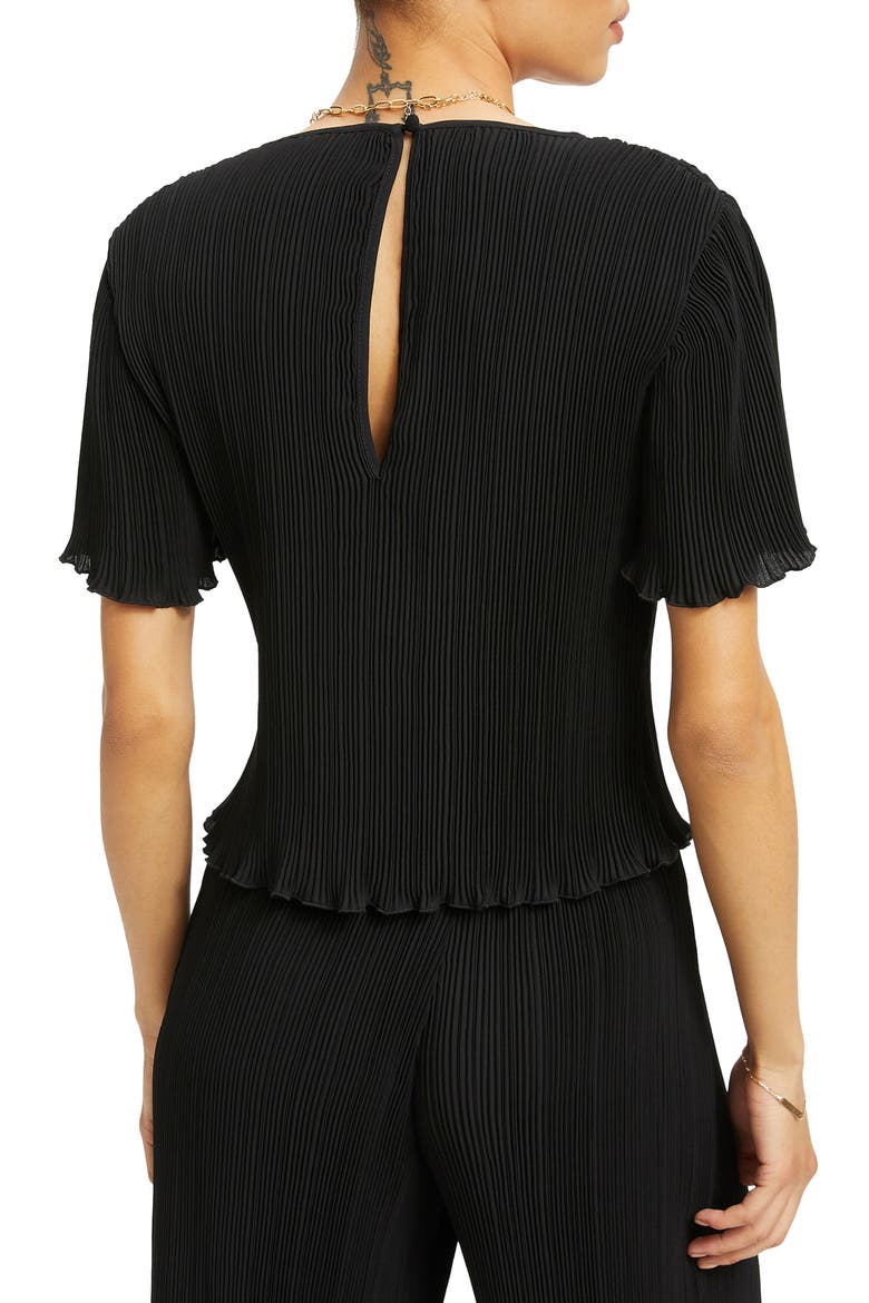 Plissé T-Shirt, Alternate, color, BLACK001