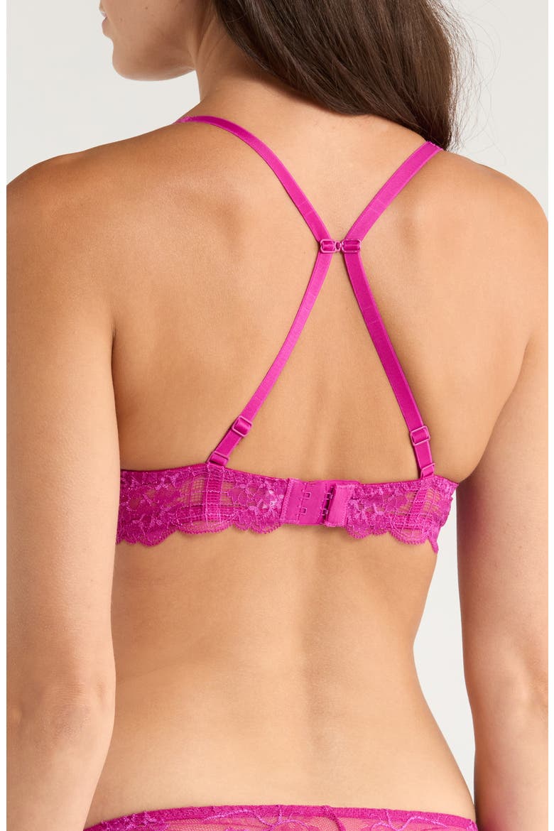 Reve Sheer Underwire Demi Cup Bra, Alternate, color, AZALEA