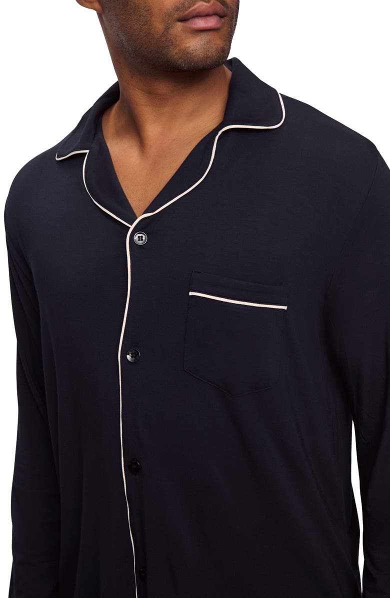 Eberjey William Stretch Tencel<sup>®</sup> Modal Long Pajamas, Alternate, color, Black