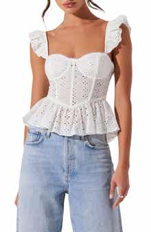ASTR the Label Baylin Broderie Anglaise Top