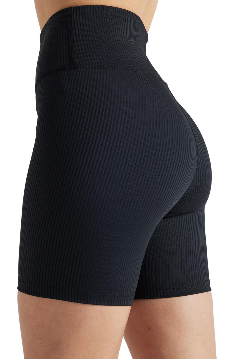 Losano Renew Rib Biker Short, Alternate, color, Black