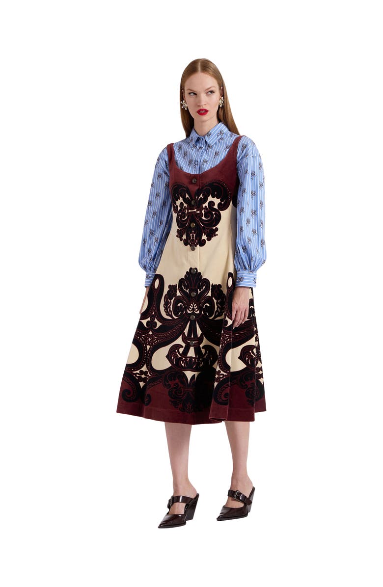 La DoubleJ Ella Midi Dress Placee Corsini Placée Cream, Main, color, 