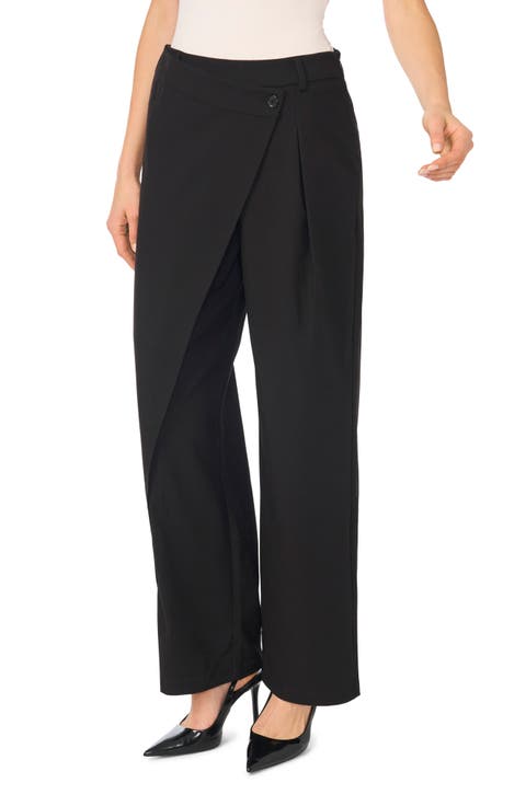 Cross Front Wide Leg Trousers