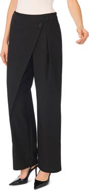 1.STATE Cross Front Wide Leg Trousers