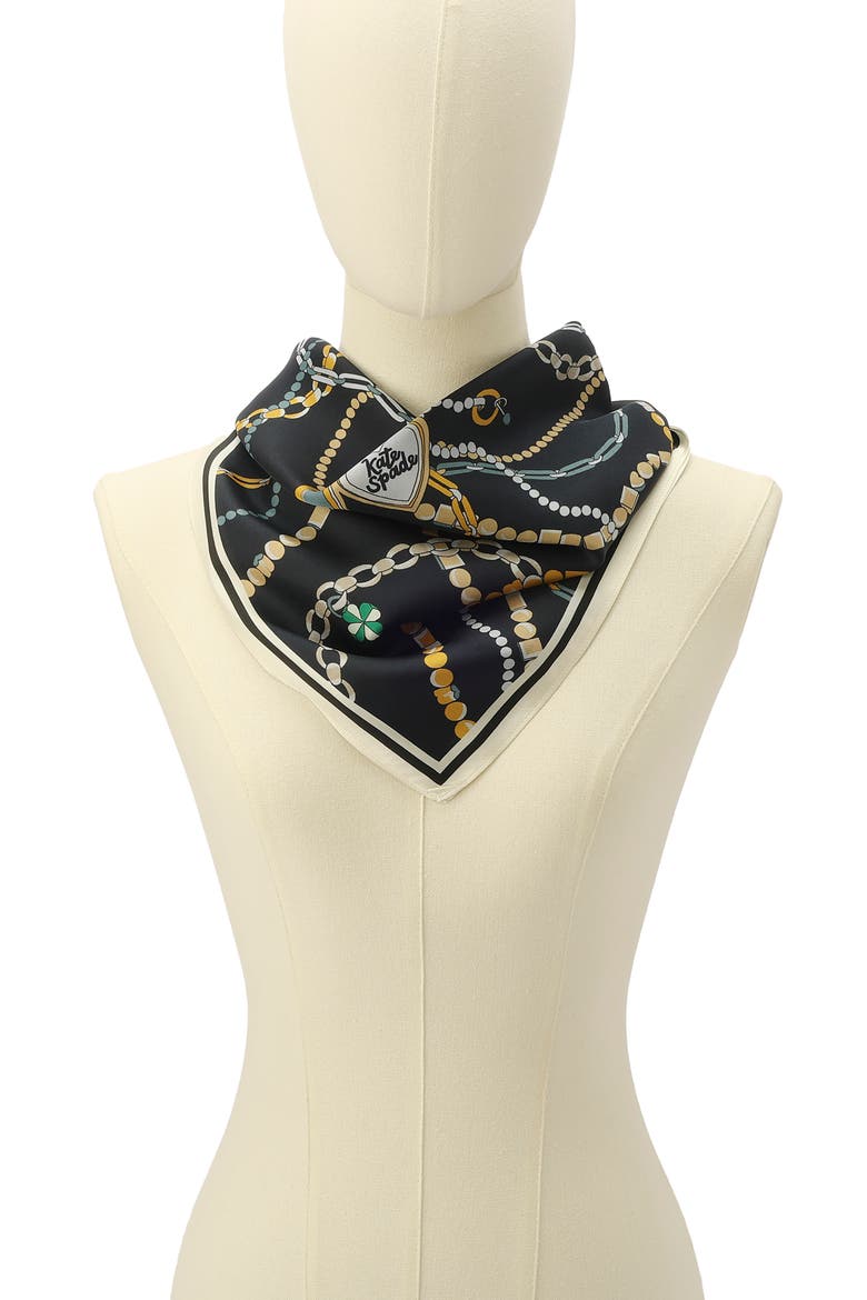 interlocked silk bandana, Alternate, color, BLAZER BLUE