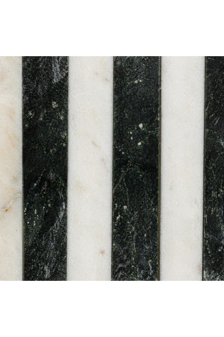 Marble Cheese and Cutting Board with Stripes, Black and White, Alternate, color, Black