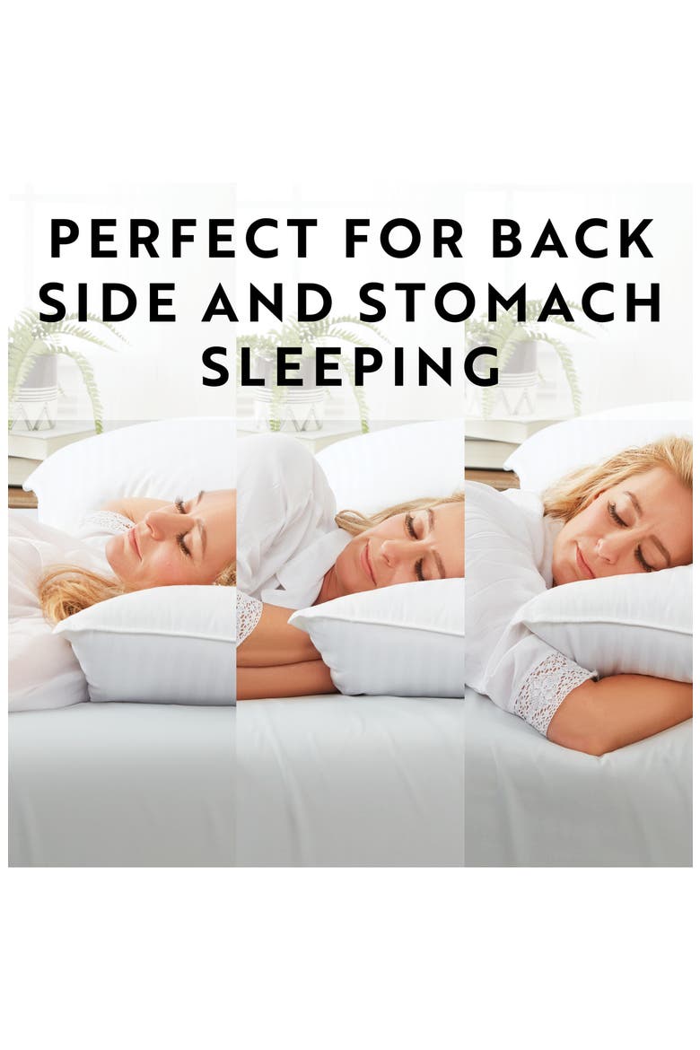 HOME SPUN Plush Down Alternative Gel Fiber Pillows - Pack of 2, Alternate, color, WHITE